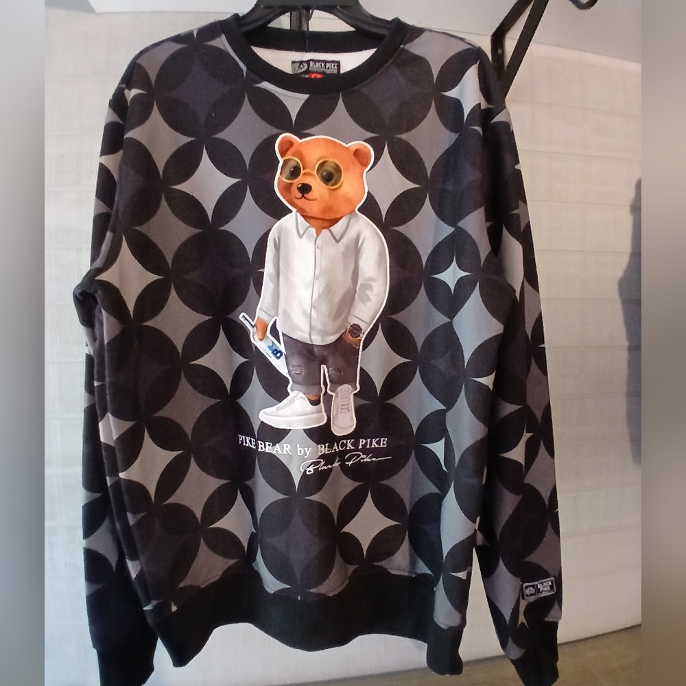 Pike Bear By Black Pike Men's Large Sweatshirt  FF#300